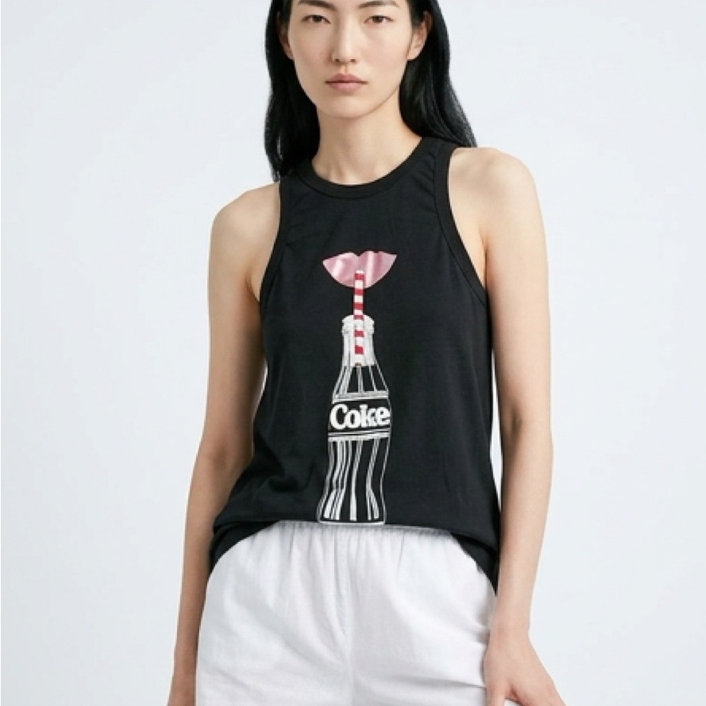 Coca Cola Black Tank Top with Red and White Graphic - Picture 3 of 5